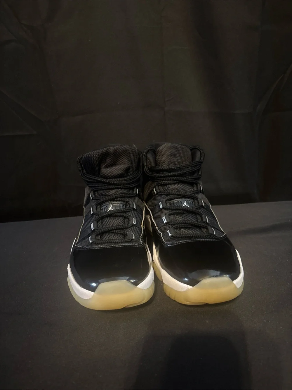 Jordan Men’s High-Top Sneakers - Black with Gum Sole
